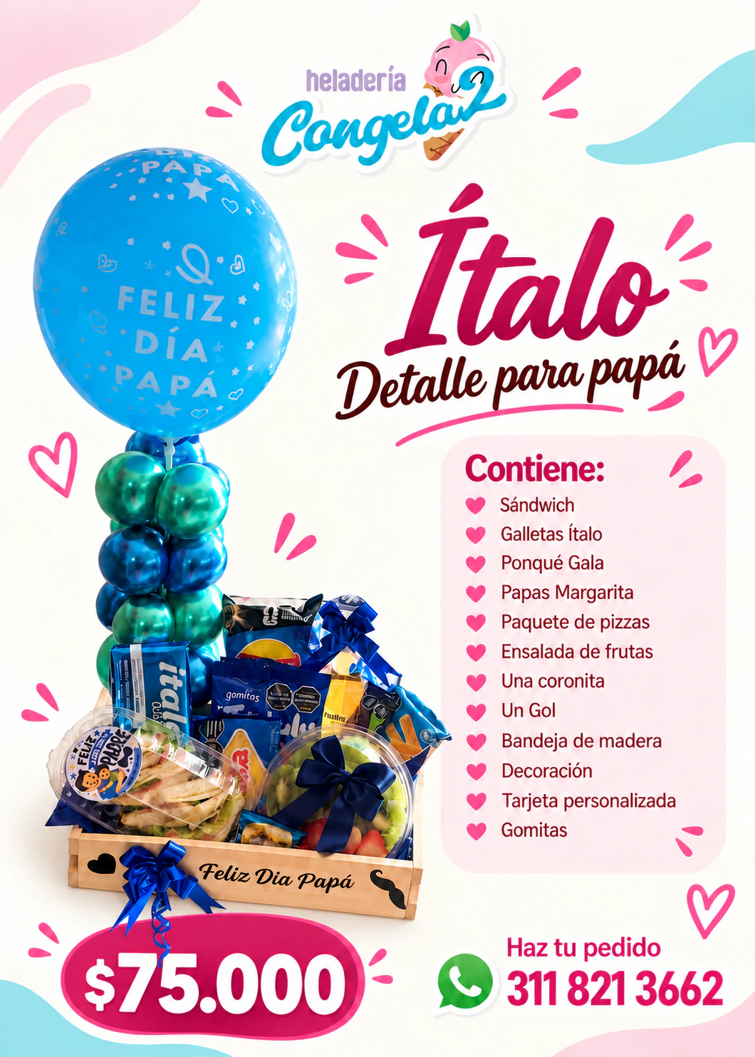Antojo de Paipa, detalle de Heladería Congela2 en Tunja