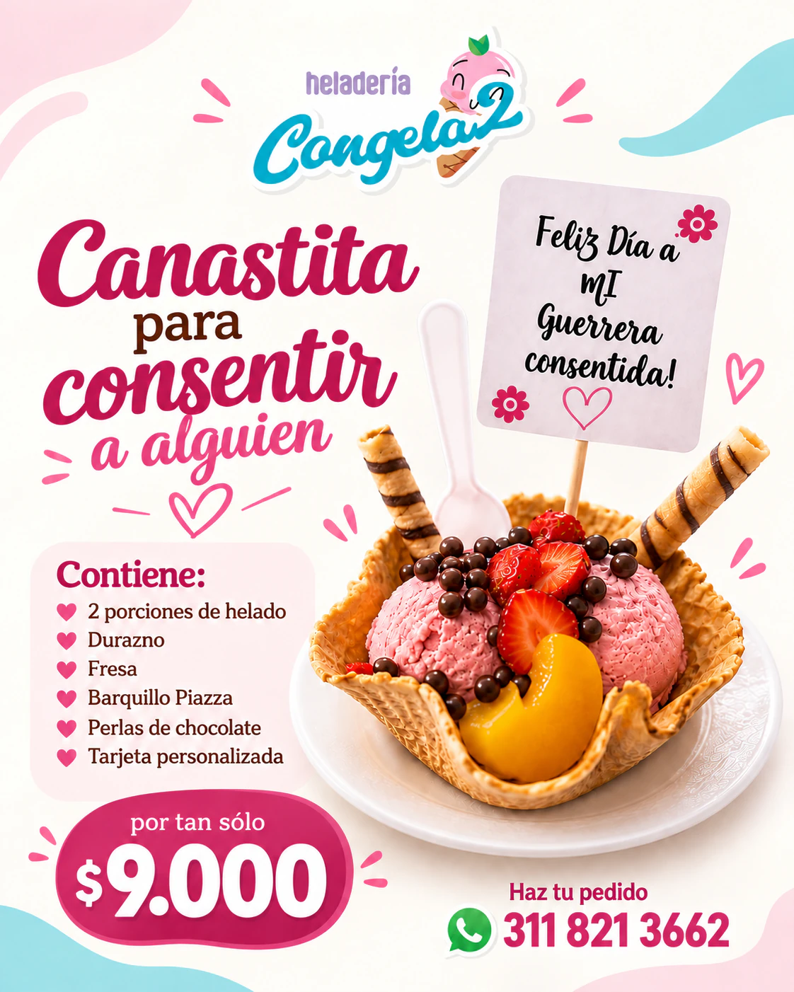 Dulce Consentido, detalle de Heladería Congela2 en Tunja