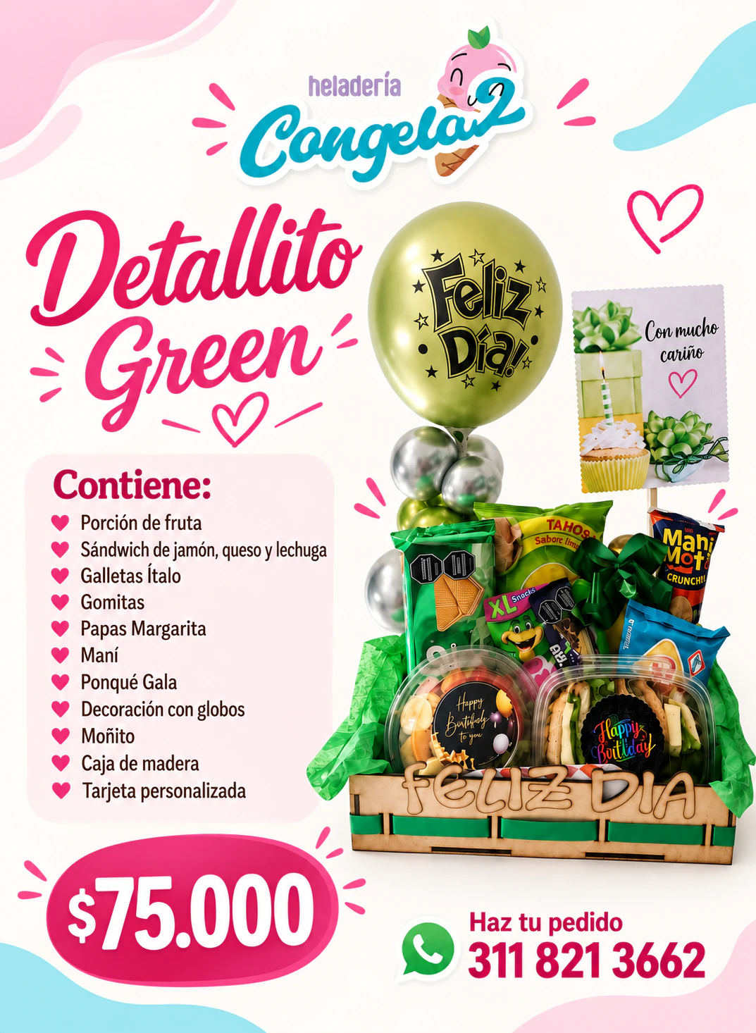 Verde Esperanza, detalle de Heladería Congela2 en Tunja