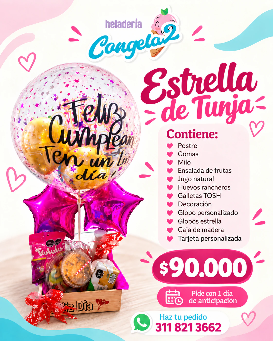Estrella de Tunja, detalle de Heladería Congela2 en Tunja