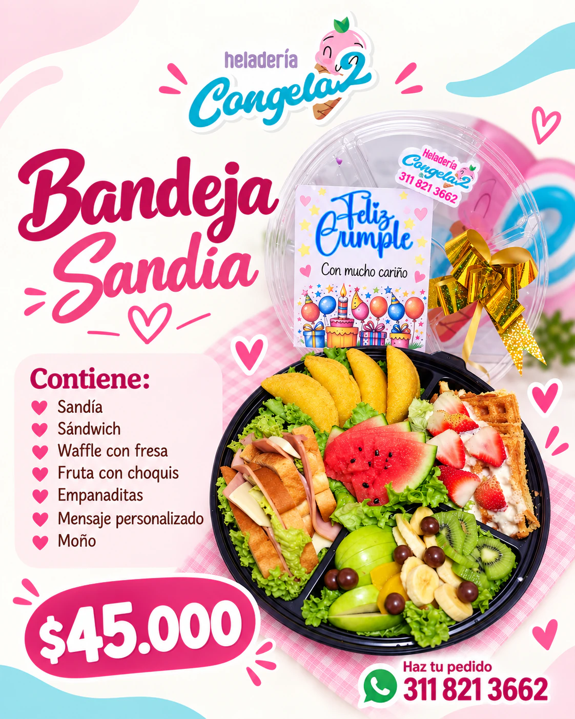 Sandía de Verano, detalle de Heladería Congela2 en Tunja